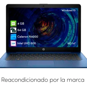 Notebook Hp Stream Intel Celeron 4gb 64gb 14 Hd Win11 Azul